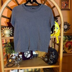 Zara Charcoal Crew Neck Tee